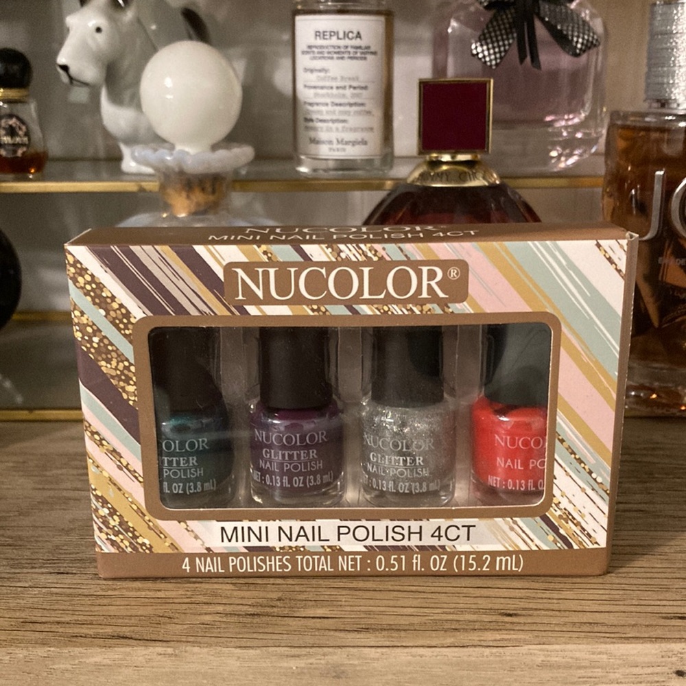 Nucolor Nail Polish Mini Nail Polish 4 Count Holiday Colors